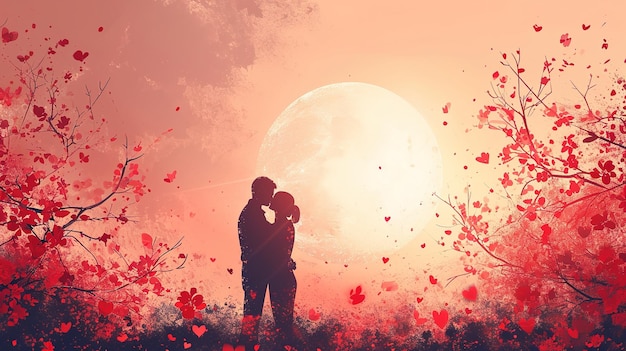 L'essenza romantica dell'amore Valentino sfondo