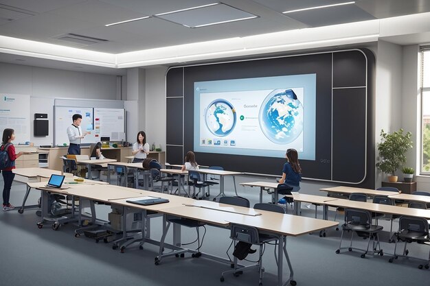 L'evoluzione dei display interattivi delle smartboard nell'aula futuristica