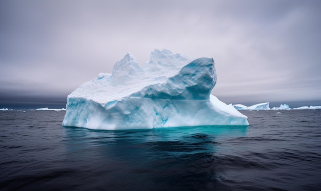 L'iceberg galleggiante crea uno sfondo straordinario per il paesaggio artico Creazione utilizzando strumenti di intelligenza artificiale generativa