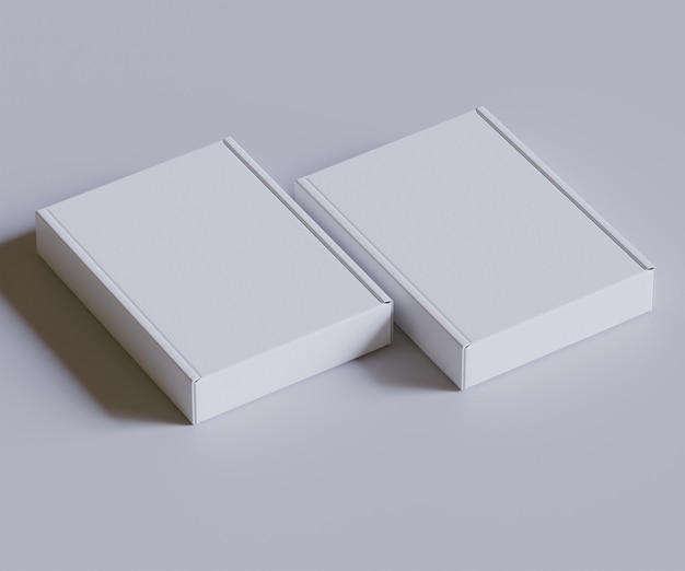 L'illustrazione 3D del regalo delle scatole di cartone bianche