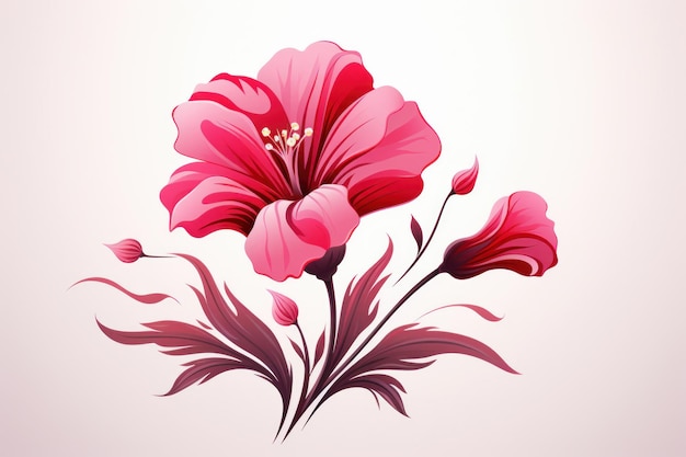 L'illustrazione del logo del bellissimo fiore di Dianthus