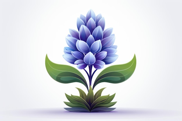 L'illustrazione del logo del bellissimo fiore di giacinto