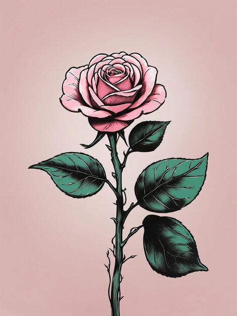 L'illustrazione della rosa