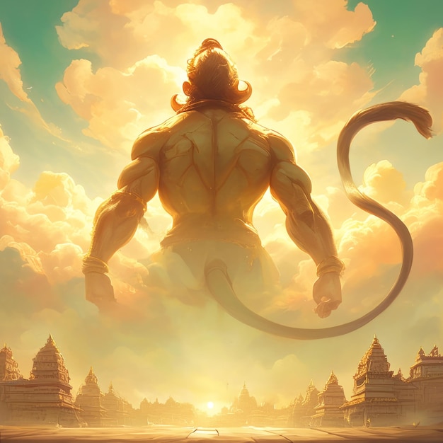 L'illustrazione di Lord Hanuman