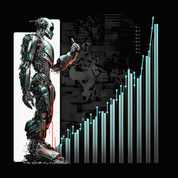 L'illustrazione generata da Ai il mercato globale dell'intelligenza artificiale sta crescendo rapidamente