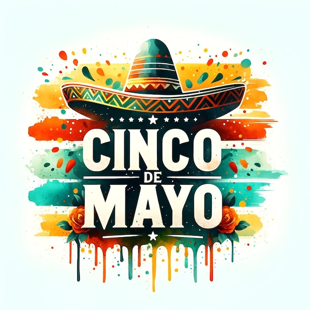 L'illustrazione moderna dello striscione del cinco de mayo