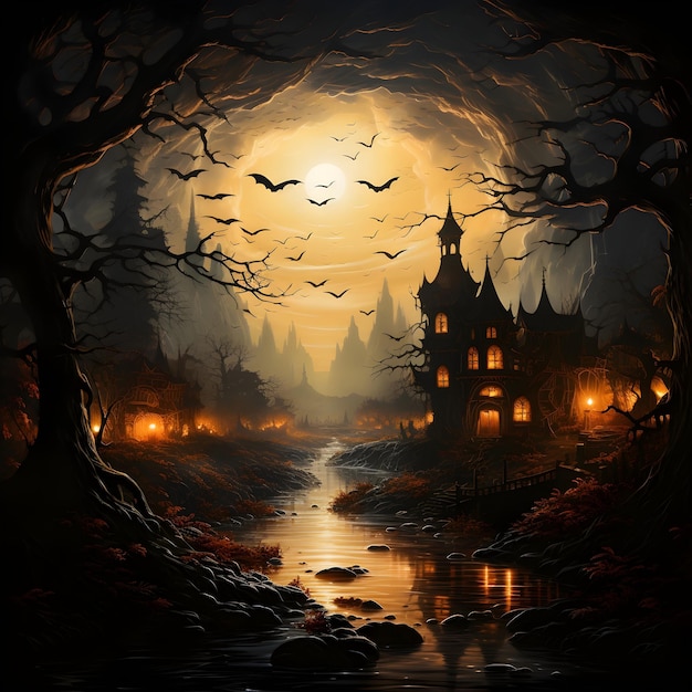 L'illustrazione spaventosa di Halloween