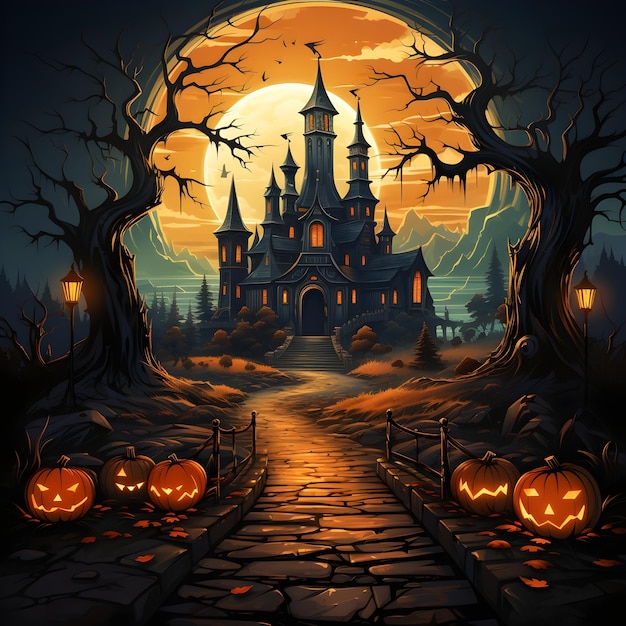 L'illustrazione spaventosa di Halloween