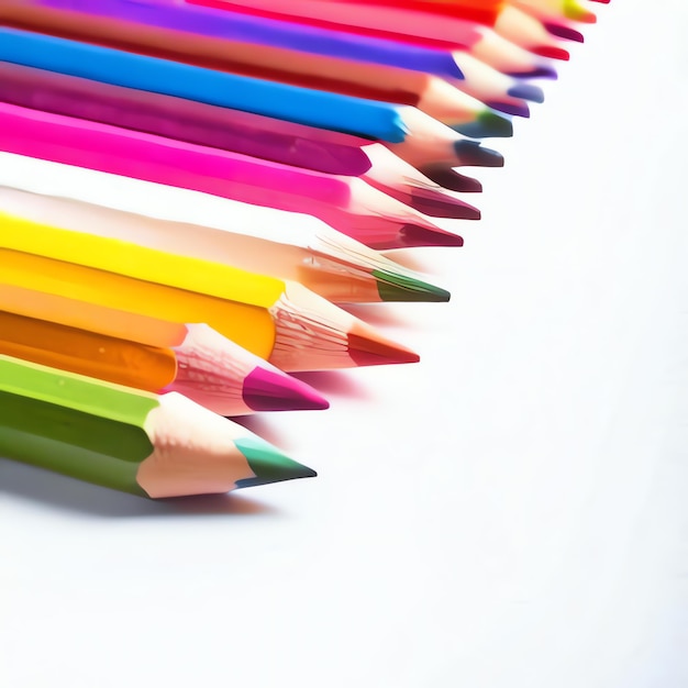 L'immaginazione dell'arcobaleno sullo sfondo di una matita minima