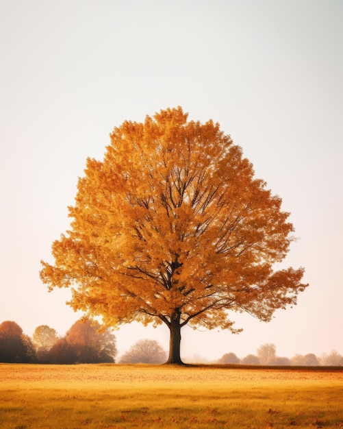 l'immagine di un albero solitario nel mezzo di un campo