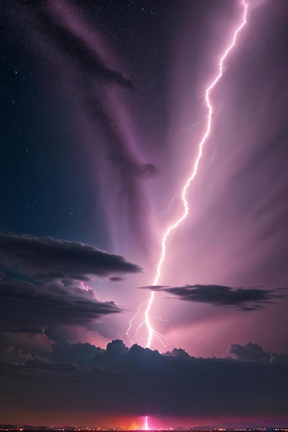 l'immagine di un fulmine nel cielo