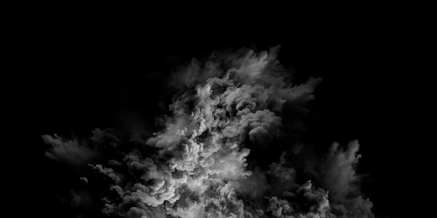 L'immagine mostra una nube di fumo che sembra quasi viva a causa della sua capacità di cambiare forma e muoversi
