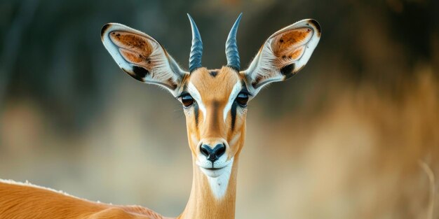 L'impala curioso tra le erbe dorate Un'occhiata alla natura selvaggia