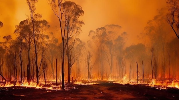 L'impatto devastante degli incendi boschivi IA generativa