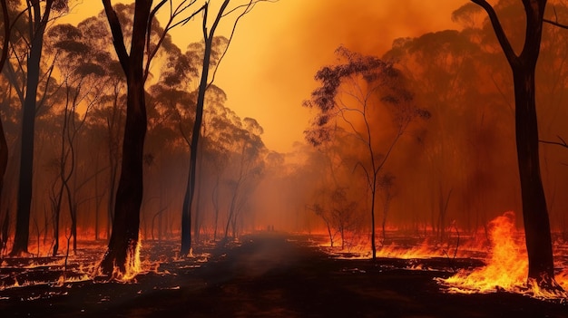 L'impatto devastante degli incendi boschivi IA generativa