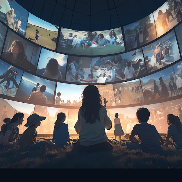 L'incantevole Globe Theater illuminato affascina una folla di bambini