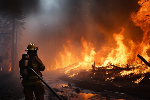 L'incendio della foresta inghiotte i boschi Il fuoco si diffonde selvaggiamente