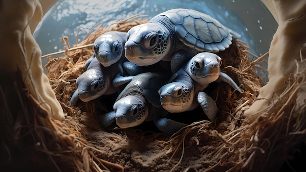 l'incredibile viaggio delle tartarughe marine mentre si schiudono