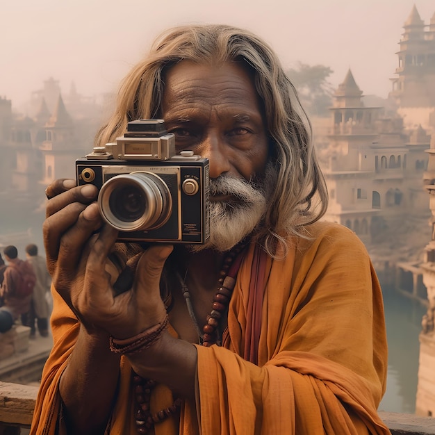 L'India nel ritratto come una macchina fotografica