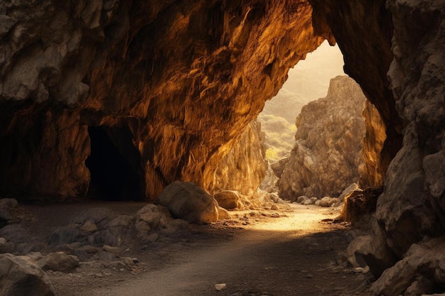 l'ingresso della grotta