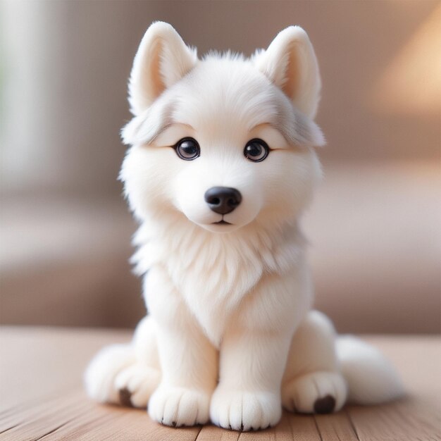 L'innocente cucciolo di Husky che ti guarda adorabilmente.