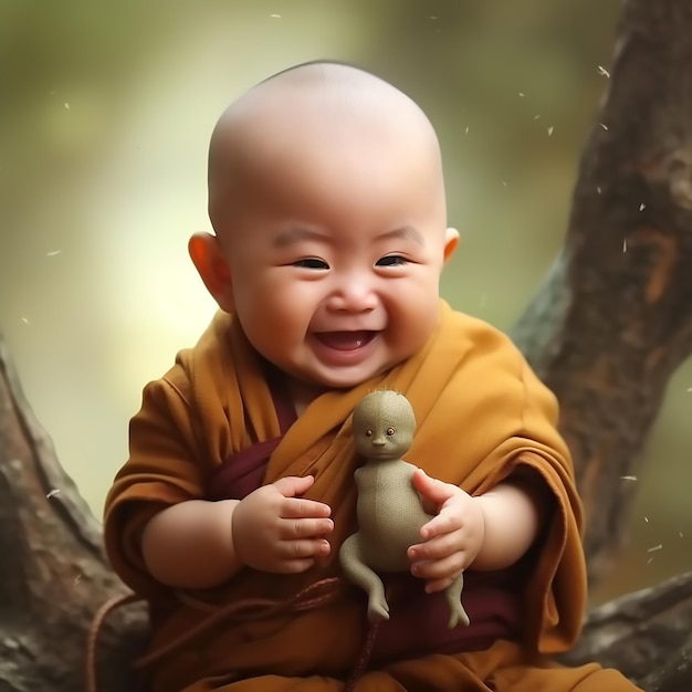 L'innocenza affascinante Il piccolo monaco è troppo carino