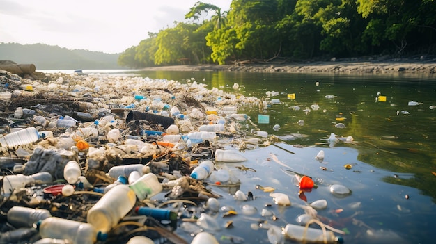 L'inquinamento da plastica nei fiumi danneggia la vita acquatica