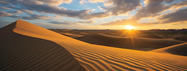 L'intelligenza artificiale dell'alba nel deserto è stata generata