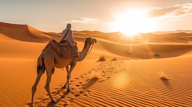 L'intelligenza artificiale generativa consente ai beduini di cavalcare cammelli nel deserto