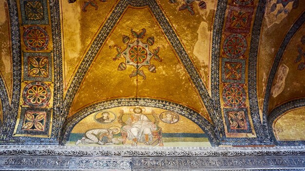 L'interno di Hagia Sophia Ayasofya Istanbul Turchia