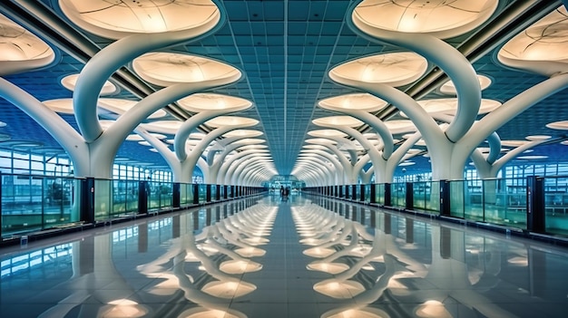 L'interno di un aeroporto IA generativa