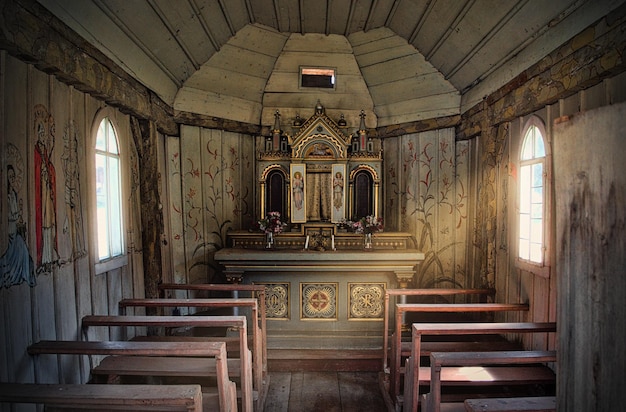 L'interno di un'antica cappella bavarese.