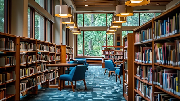 L'interno di una biblioteca