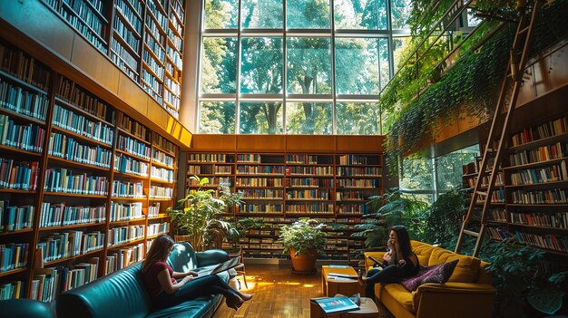 L'interno di una biblioteca