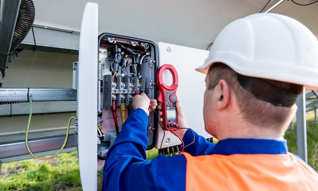 L'ispettore controlla il livello di tensione di uscita effettivo dell'inverter