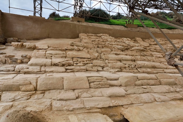 L'Italia, Sicilia, Eraclea Minoa (provincia di Agrigento), area archeologica, anfiteatro greco rovine