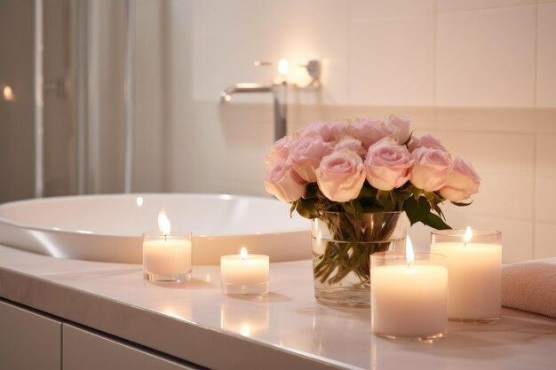 L'oasi romantica contemporanea di Bath tra petali di rosa e lume di candela