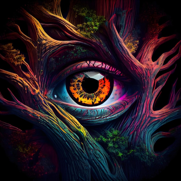 L'occhio della natura Occhio mistico di un vecchio albero