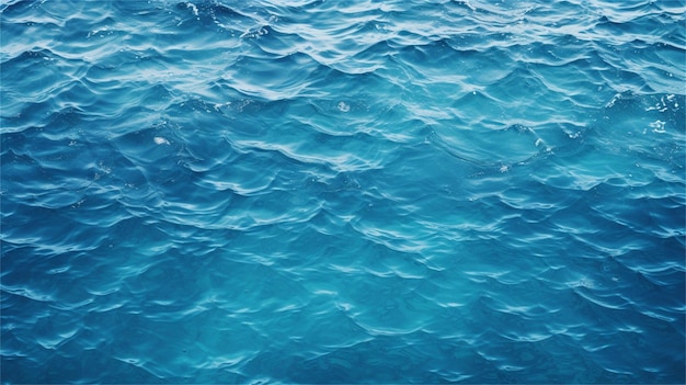 L'oceano è blu e l'acqua è blu.