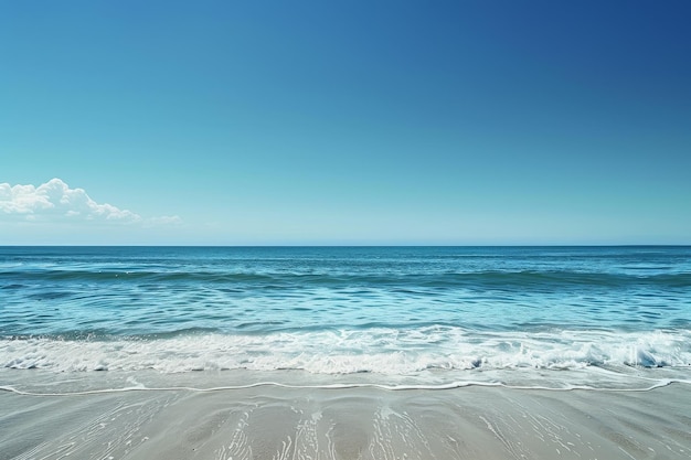 L'oceano è calmo e il cielo è limpido