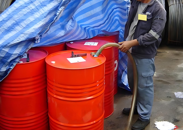 L'olio trasferito dal tamburo d'olio al serbatoio principale del trasformatore