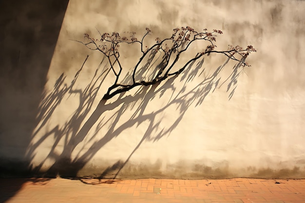 L'ombra di un albero sul muro