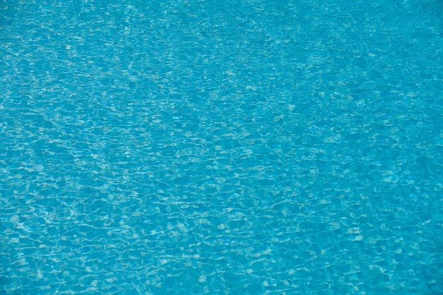 L'ondulazione del fondo dell'acqua ondeggia l'acqua di superficie del mare del modello della piscina blu in piscina con il sole