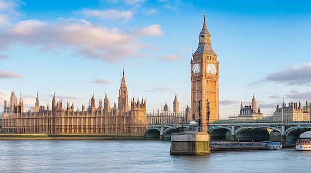 L'orizzonte della città di Londra con il Big Ben e le case del Parlamento paesaggio cittadino nel Regno Unito