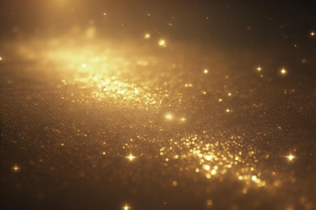 L'oro astratto luccica brillante sfondo carta da parati con linee d'oro e stelle con ai generativa