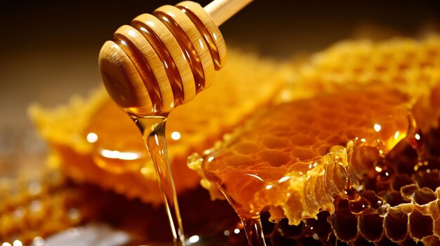 L'oro liquido del miele con la sua ipnotica sfumatura ambrata e le seducenti gocce