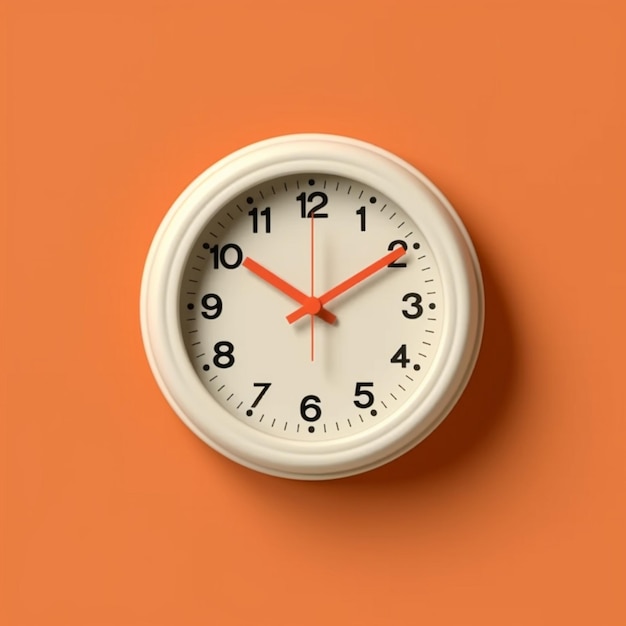 L'orologio mostra l'ora dell'illustrazione del cartone animato con promemoria Generato dall'IA