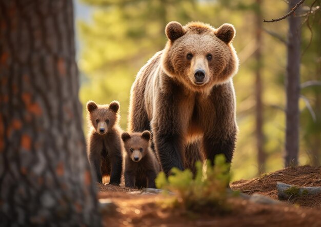 L'orso bruno è una grande specie di orso che si trova in tutta l'Eurasia e nel Nord America