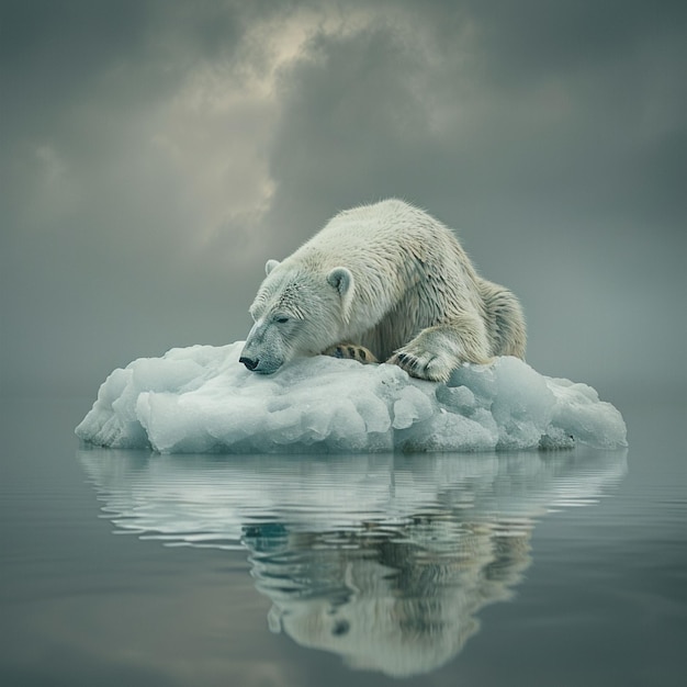 L'orso polare scioglie il ghiaccio