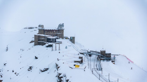 L'osservatorio di Gornergrat e la vetta di Matterhorn a Zermatt, in Svizzera